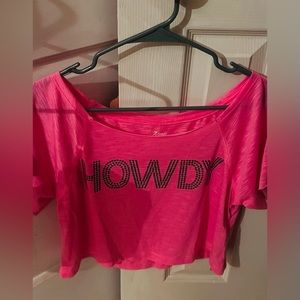 SUPER HOT PINK Crop Top “HOWDY”